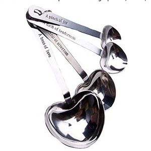 Made with Love heart shaped measuring spoons set